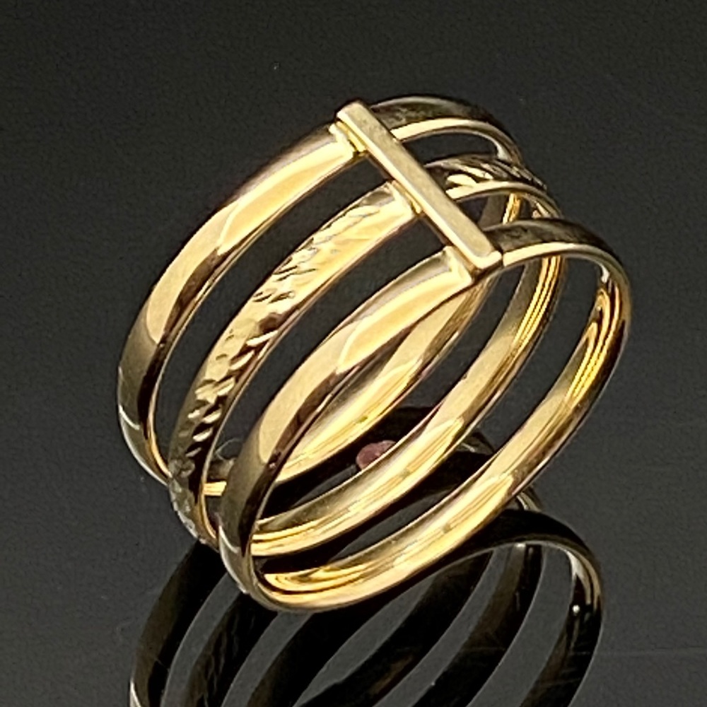 Solid 14K Yellow Gold 10mm Diamond Cut  Band…